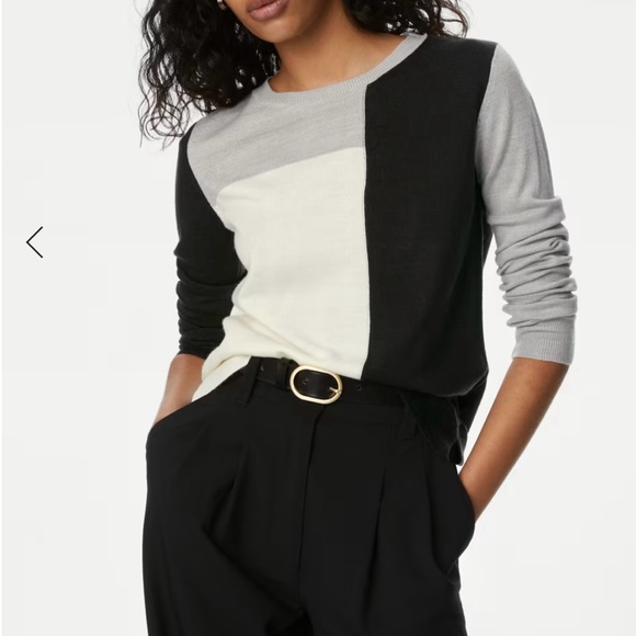 Marks & Spencer colour block sweater - Picture 5 of 8